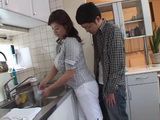 Japanese Mother Attacked By Daughters Young Boyfriend In Kitchen