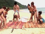 Unforgettable Day At Beach With 4 Teens  Sakurai Ayu Ayaka Tomoda Ninomiya Nana Mizusaki Akane
